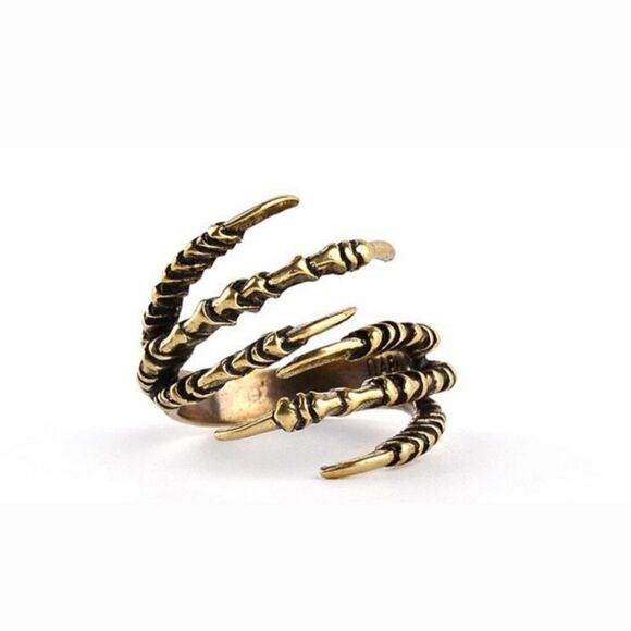 Vintage Other - Brand New Gold Dragon Claws Ring Adjustable Size